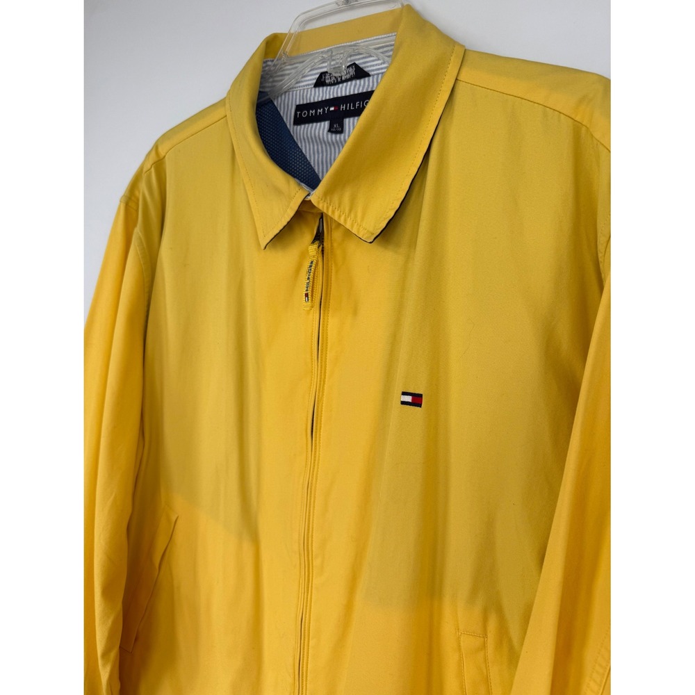 Tommy Hilfiger Harrington Jacket Mesh Lined Mens XL Yellow Preppy Nautical Retro